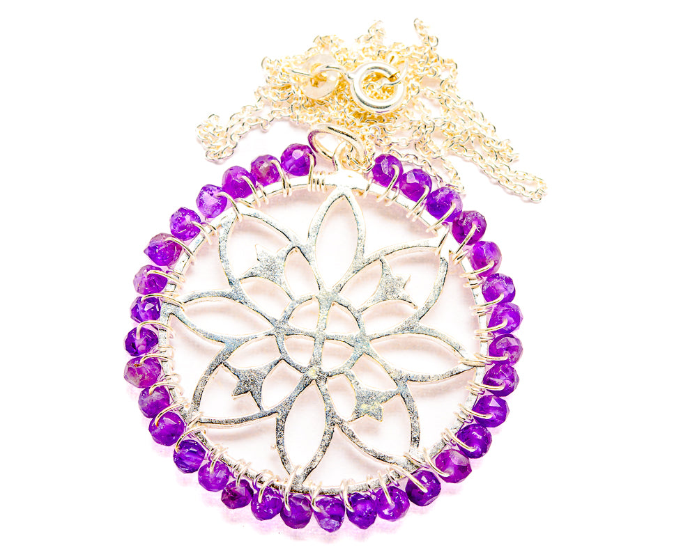 Amethyst Necklaces handcrafted by Ana Silver Co - NEC90014 - Photo 2