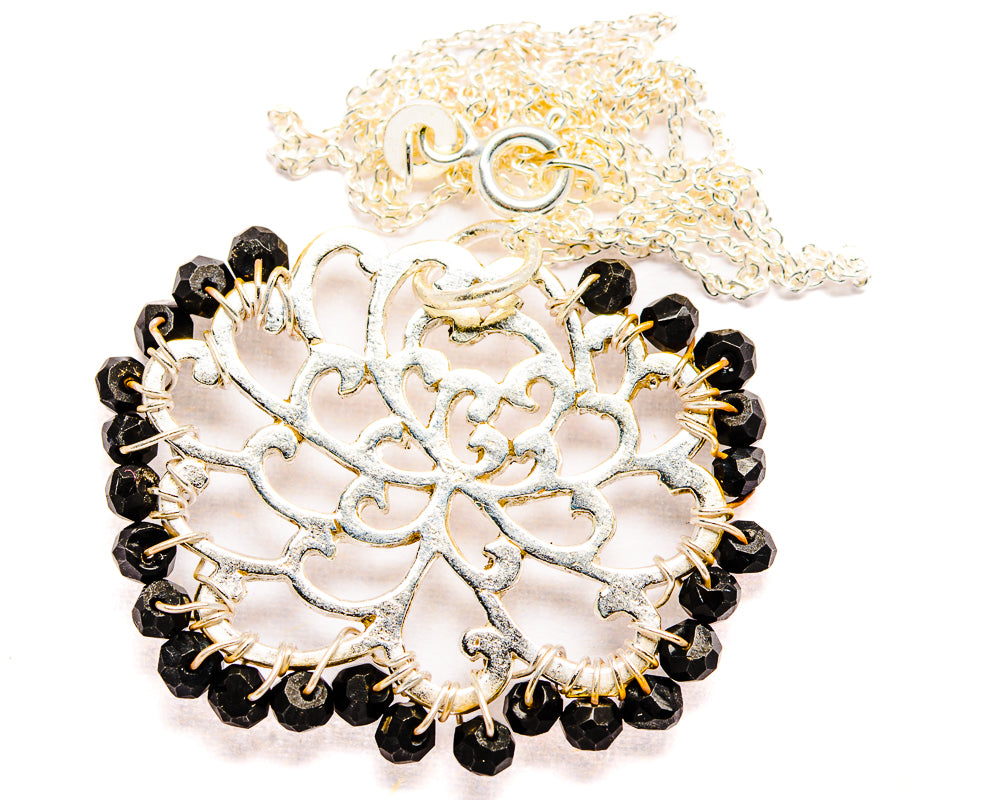Black Onyx Necklaces handcrafted by Ana Silver Co - NEC90015 - Photo 2
