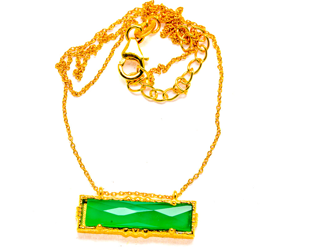 Green Onyx Necklaces handcrafted by Ana Silver Co - NEC90022 - Photo 2