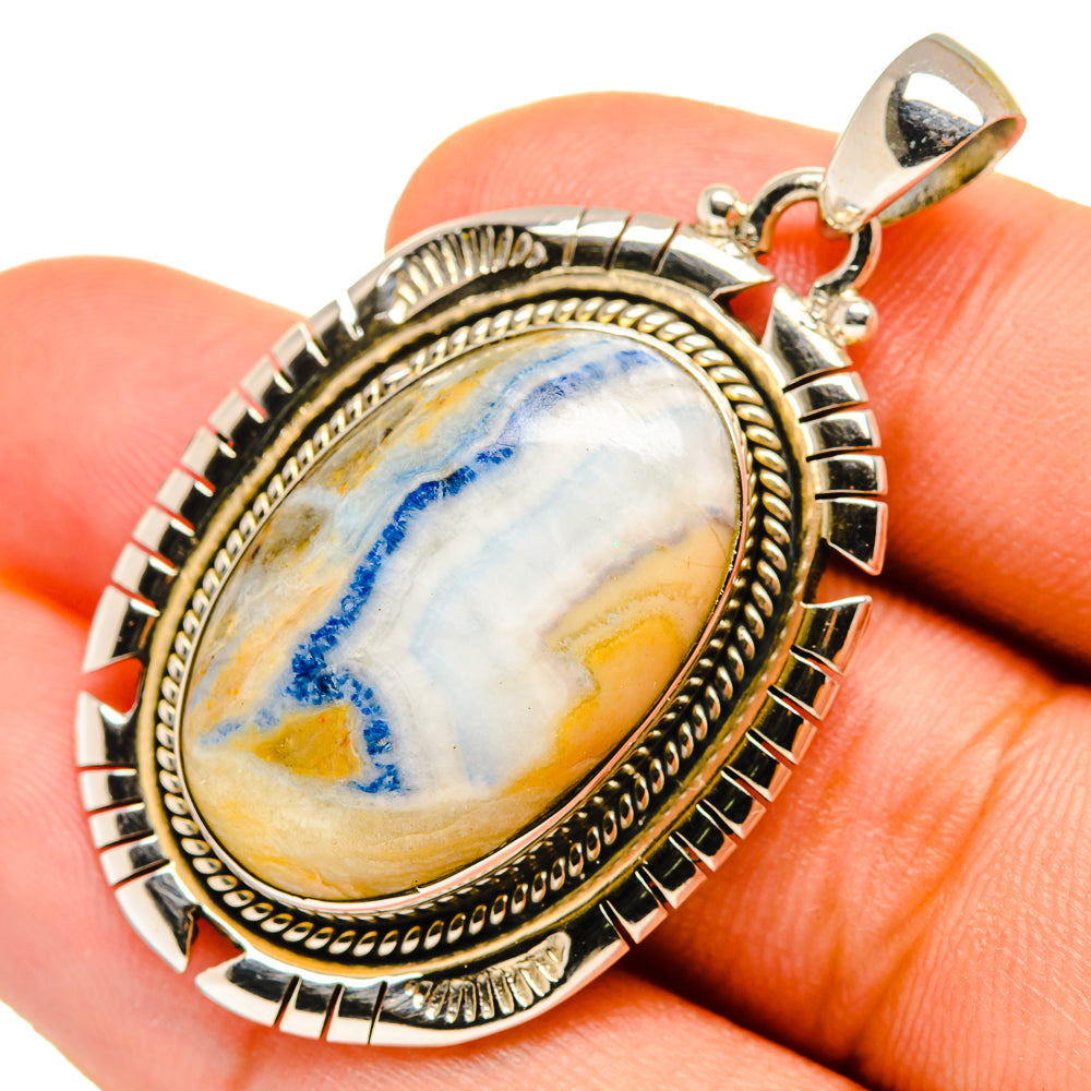Blue Scheelite Pendants handcrafted by Ana Silver Co - PD10017