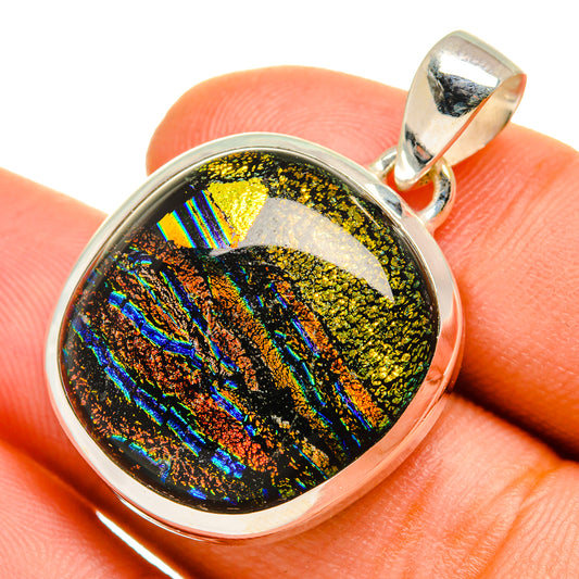 Dichroic Glass Pendants handcrafted by Ana Silver Co - PD10018