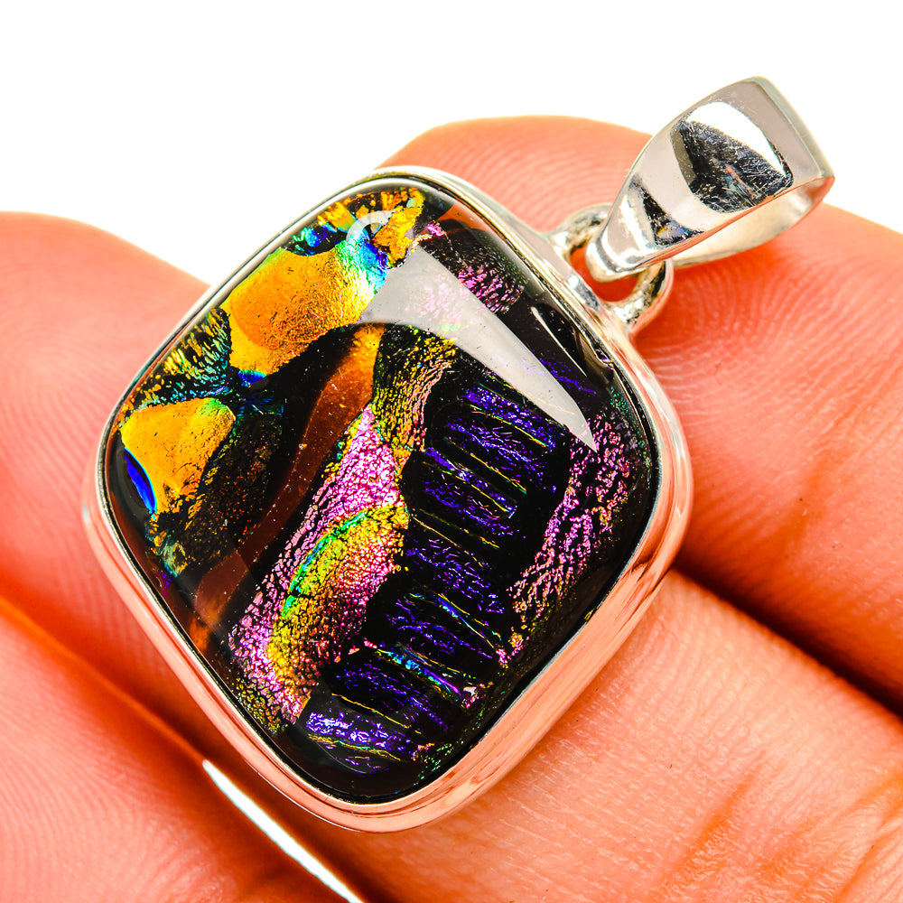 Dichroic Glass Pendants handcrafted by Ana Silver Co - PD10019