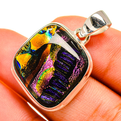 Dichroic Glass Pendants handcrafted by Ana Silver Co - PD10019