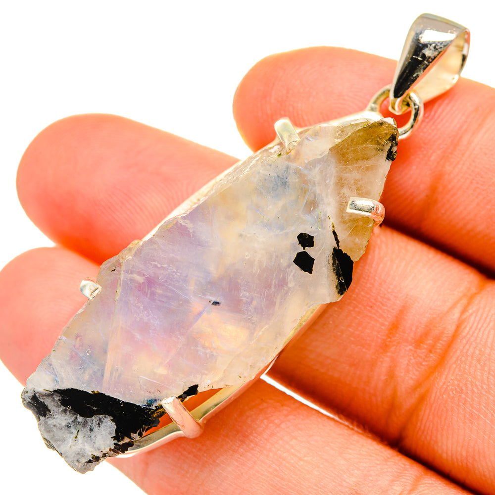 Rainbow Moonstone Pendants handcrafted by Ana Silver Co - PD10022