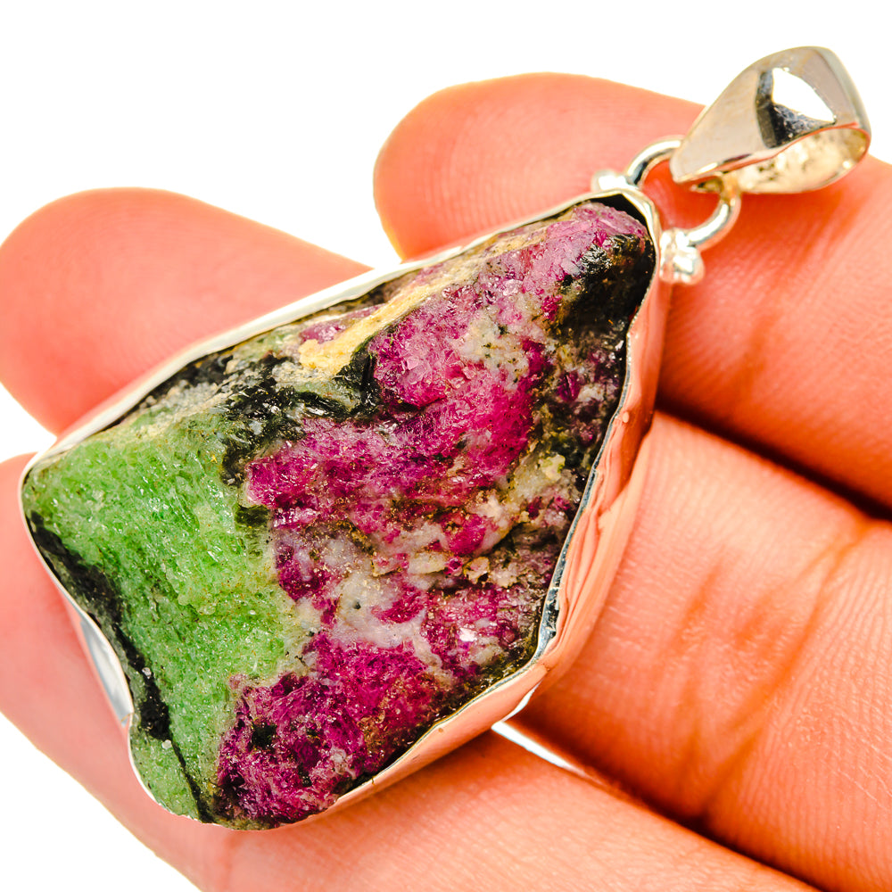 Ruby Zoisite Pendants handcrafted by Ana Silver Co - PD10030