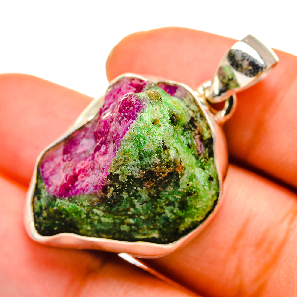 Ruby Zoisite Pendants handcrafted by Ana Silver Co - PD10031