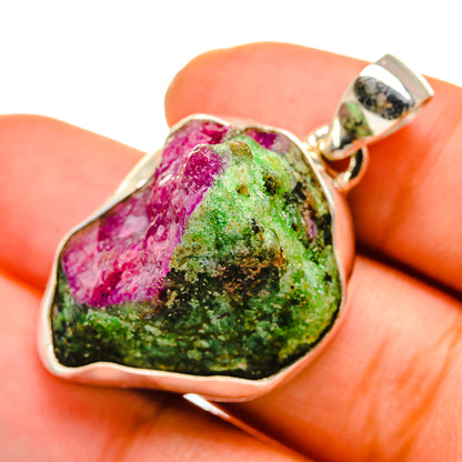 Ruby Zoisite Pendants handcrafted by Ana Silver Co - PD10031