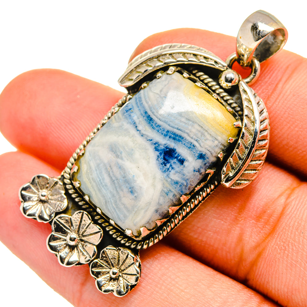 Blue Scheelite Pendants handcrafted by Ana Silver Co - PD10051