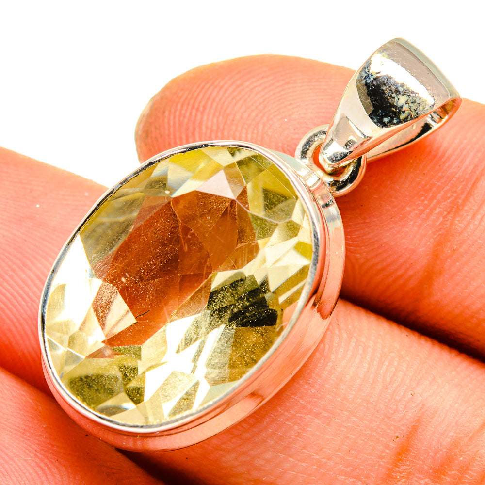 Lemon Quartz Pendants handcrafted by Ana Silver Co - PD10057