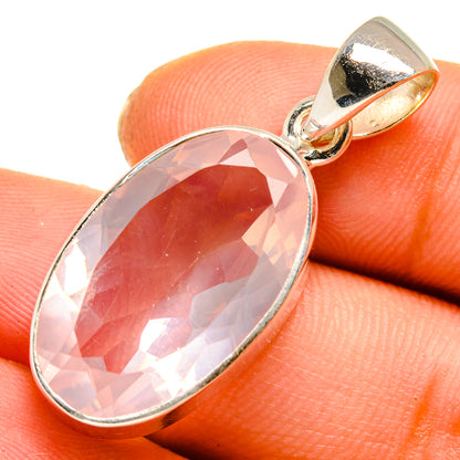 Rose Quartz Pendants handcrafted by Ana Silver Co - PD10061