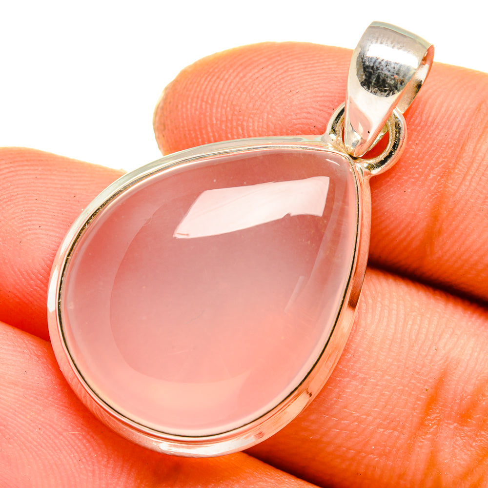Rose Quartz Pendants handcrafted by Ana Silver Co - PD10062