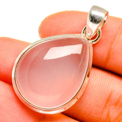 Rose Quartz Pendants handcrafted by Ana Silver Co - PD10062