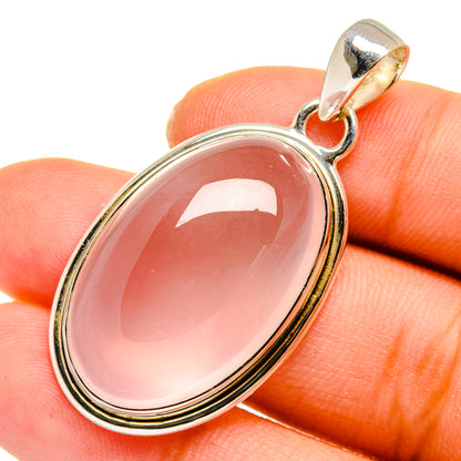 Rose Quartz Pendants handcrafted by Ana Silver Co - PD10065