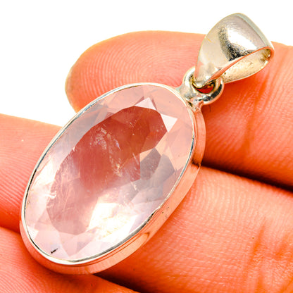 Rose Quartz Pendants handcrafted by Ana Silver Co - PD10067