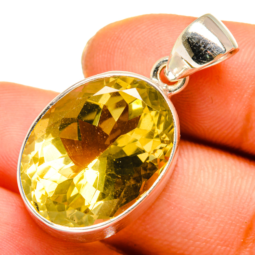 Lemon Quartz Pendants handcrafted by Ana Silver Co - PD10071