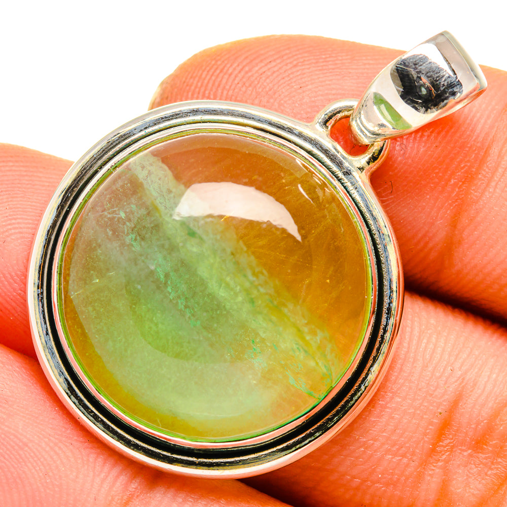 Green Fluorite Pendants handcrafted by Ana Silver Co - PD10072