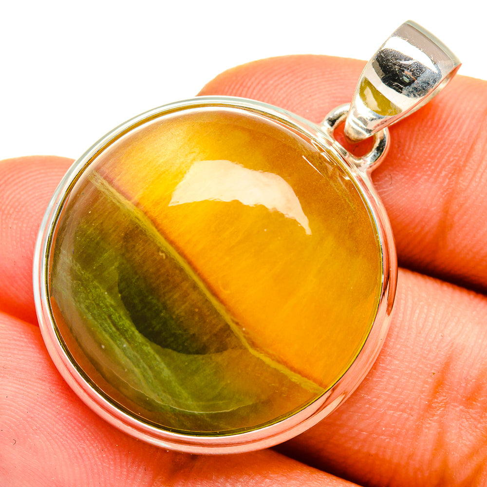 Green Fluorite Pendants handcrafted by Ana Silver Co - PD10073