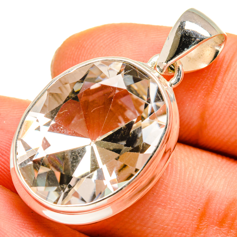 White Quartz Pendants handcrafted by Ana Silver Co - PD10076
