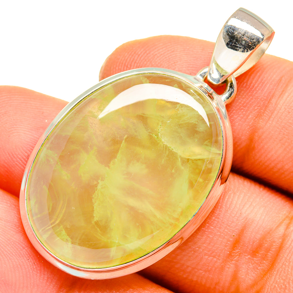 Prehnite Pendants handcrafted by Ana Silver Co - PD10079