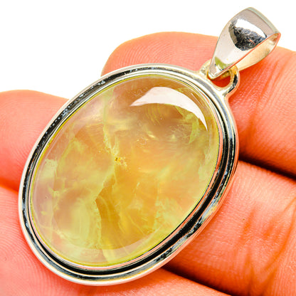 Prehnite Pendants handcrafted by Ana Silver Co - PD10081