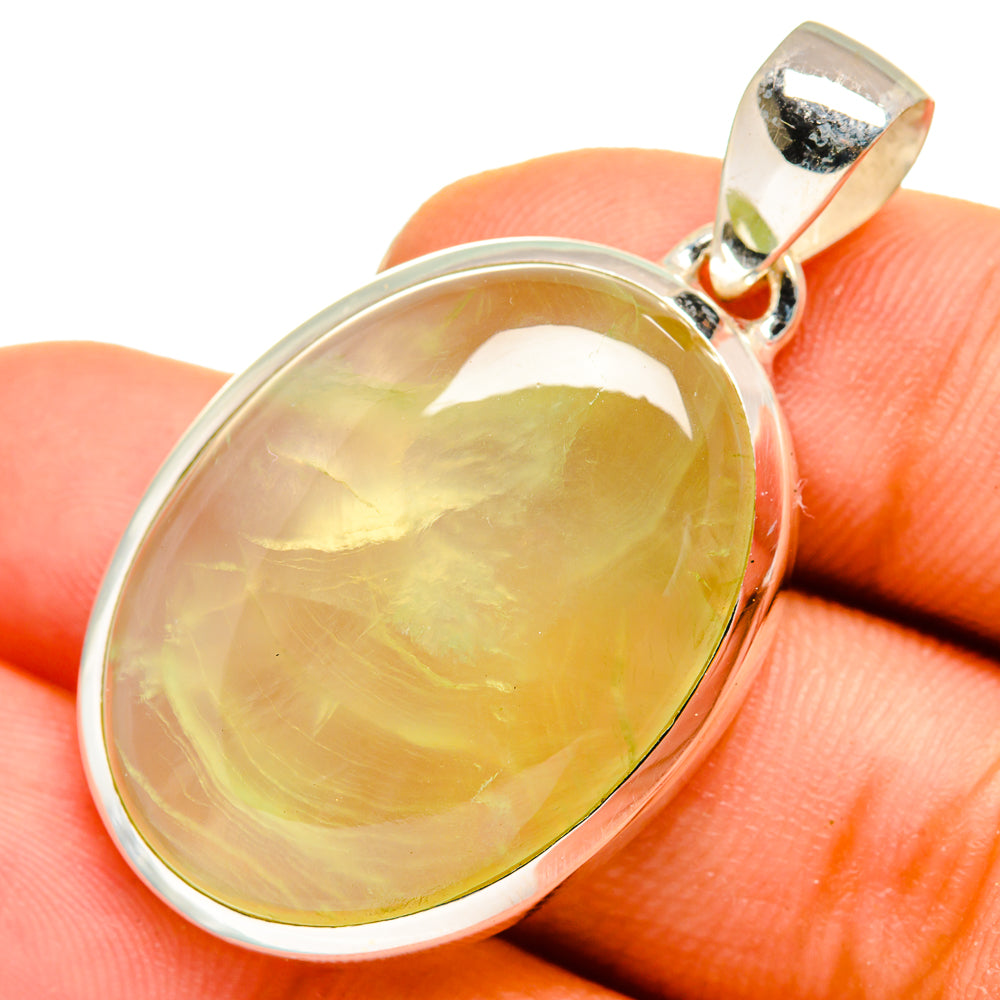 Prehnite Pendants handcrafted by Ana Silver Co - PD10082