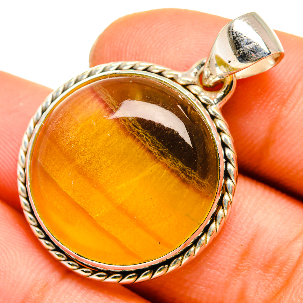 Green Fluorite Pendants handcrafted by Ana Silver Co - PD10083