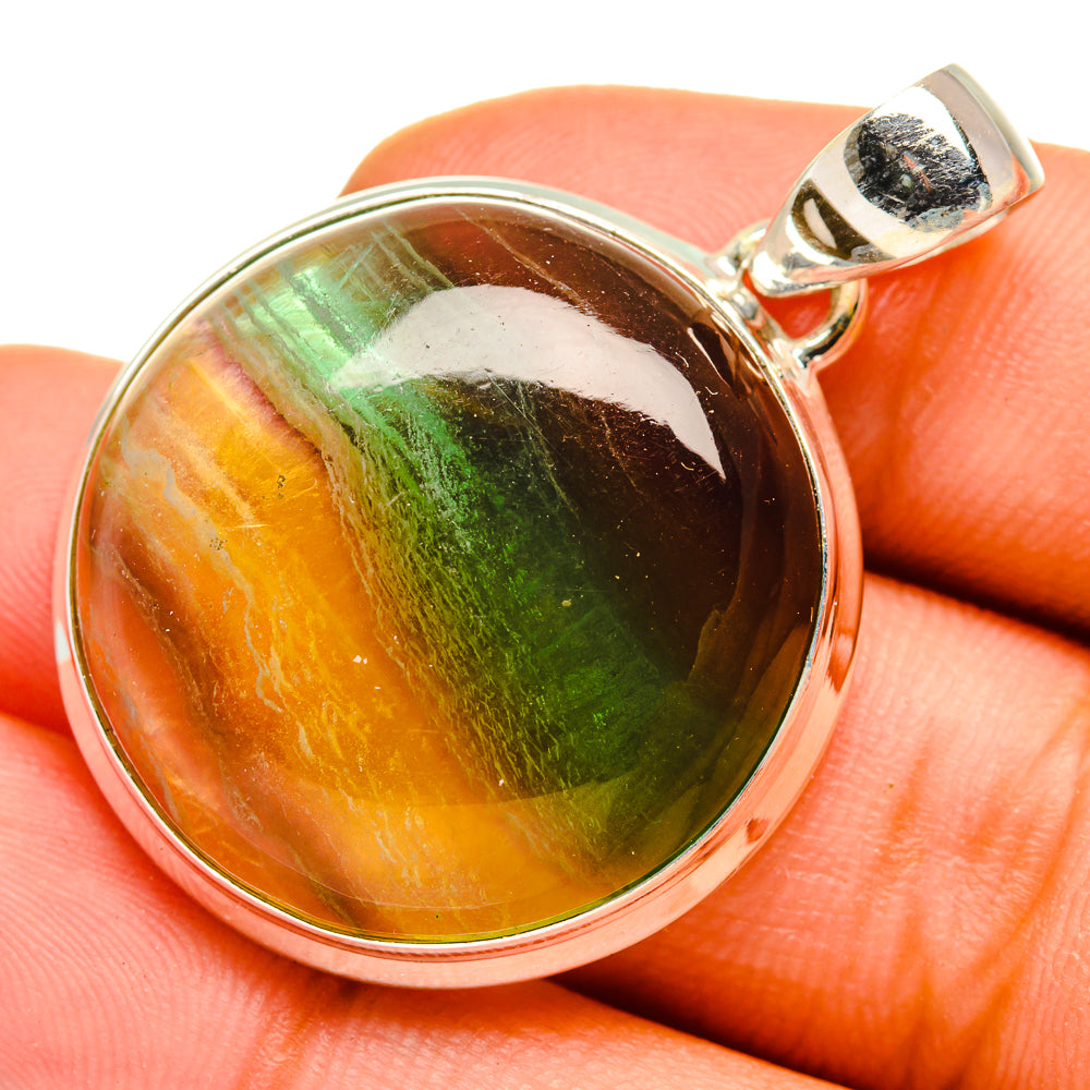 Green Fluorite Pendants handcrafted by Ana Silver Co - PD10084