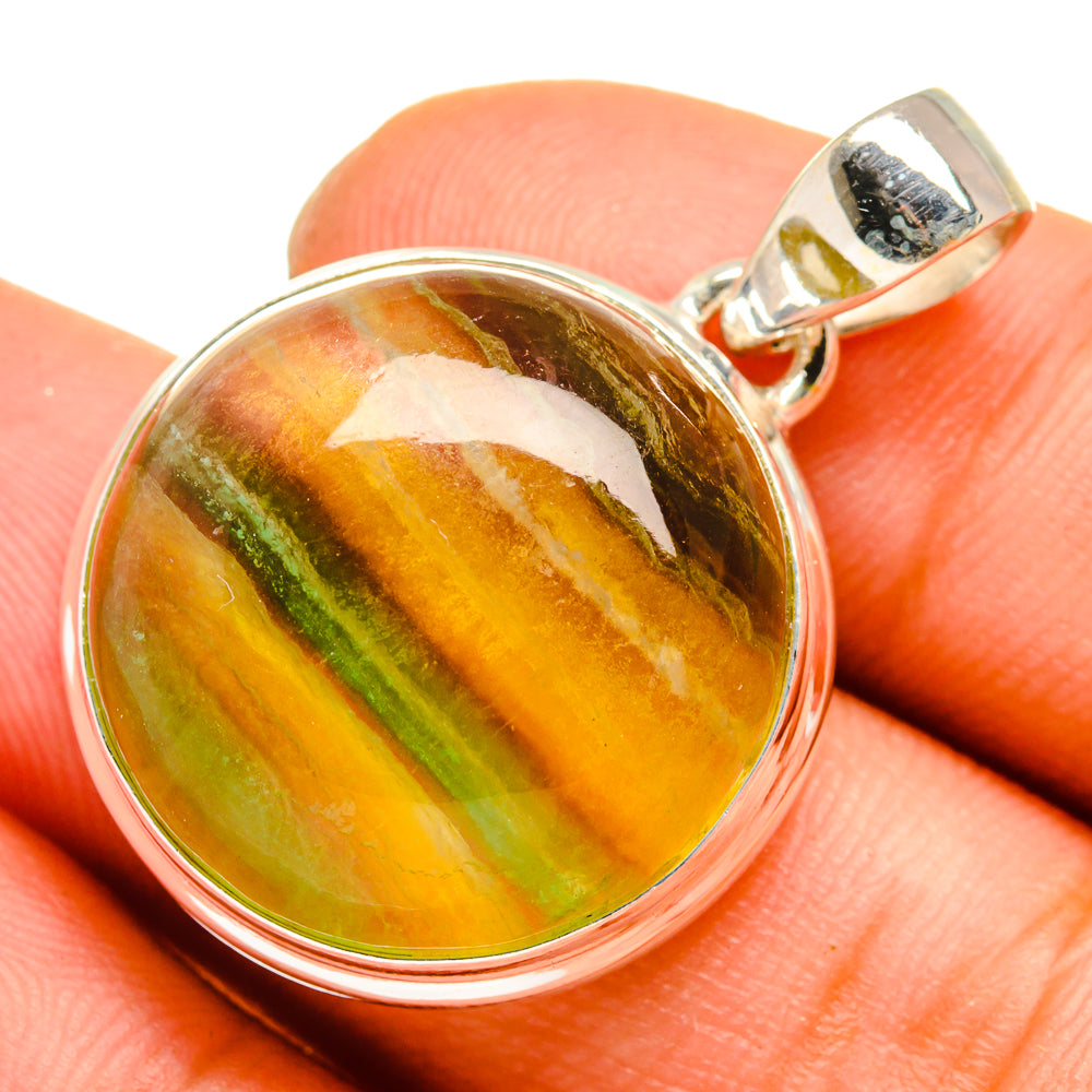 Green Fluorite Pendants handcrafted by Ana Silver Co - PD10085