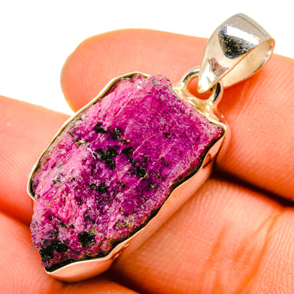 Ruby Fuchsite Pendants handcrafted by Ana Silver Co - PD10095