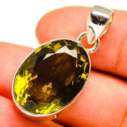 Olive Quartz Pendants handcrafted by Ana Silver Co - PD10100