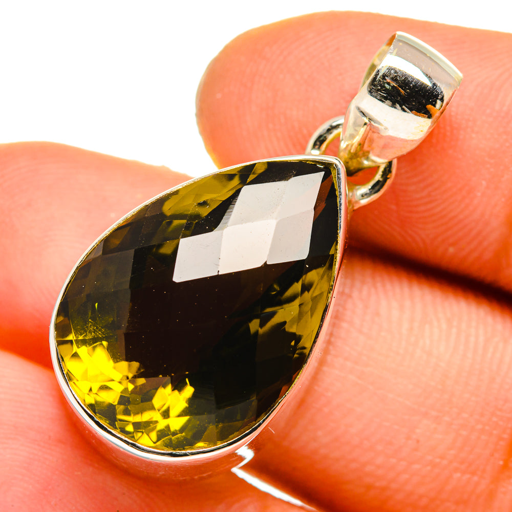 Olive Quartz Pendants handcrafted by Ana Silver Co - PD10101