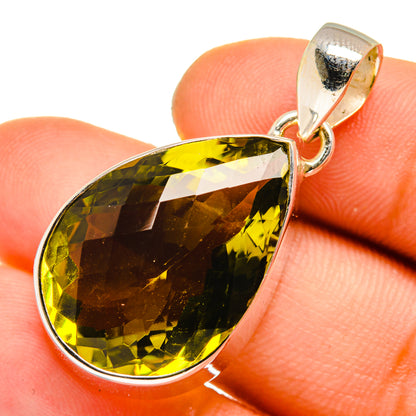 Olive Quartz Pendants handcrafted by Ana Silver Co - PD10102