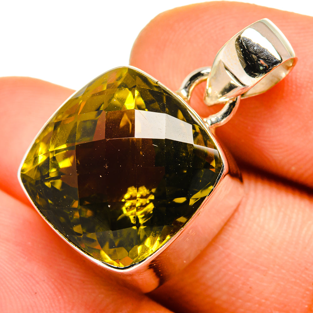Olive Quartz Pendants handcrafted by Ana Silver Co - PD10104