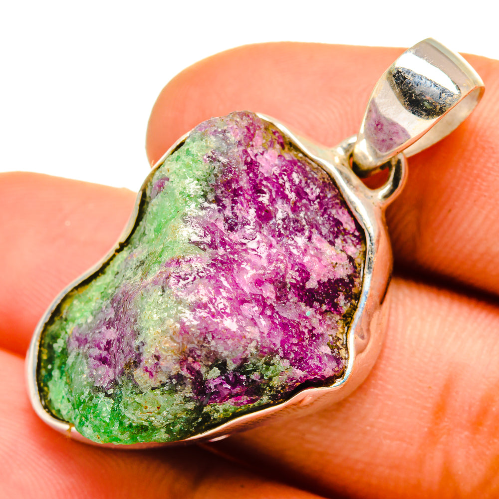 Ruby Zoisite Pendants handcrafted by Ana Silver Co - PD10112