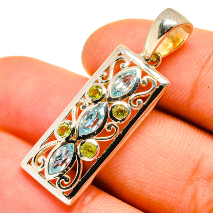 Blue Topaz Pendants handcrafted by Ana Silver Co - PD10119