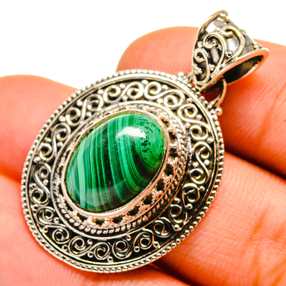 Malachite Pendants handcrafted by Ana Silver Co - PD10120