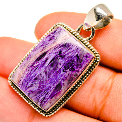 Charoite Pendants handcrafted by Ana Silver Co - PD10125