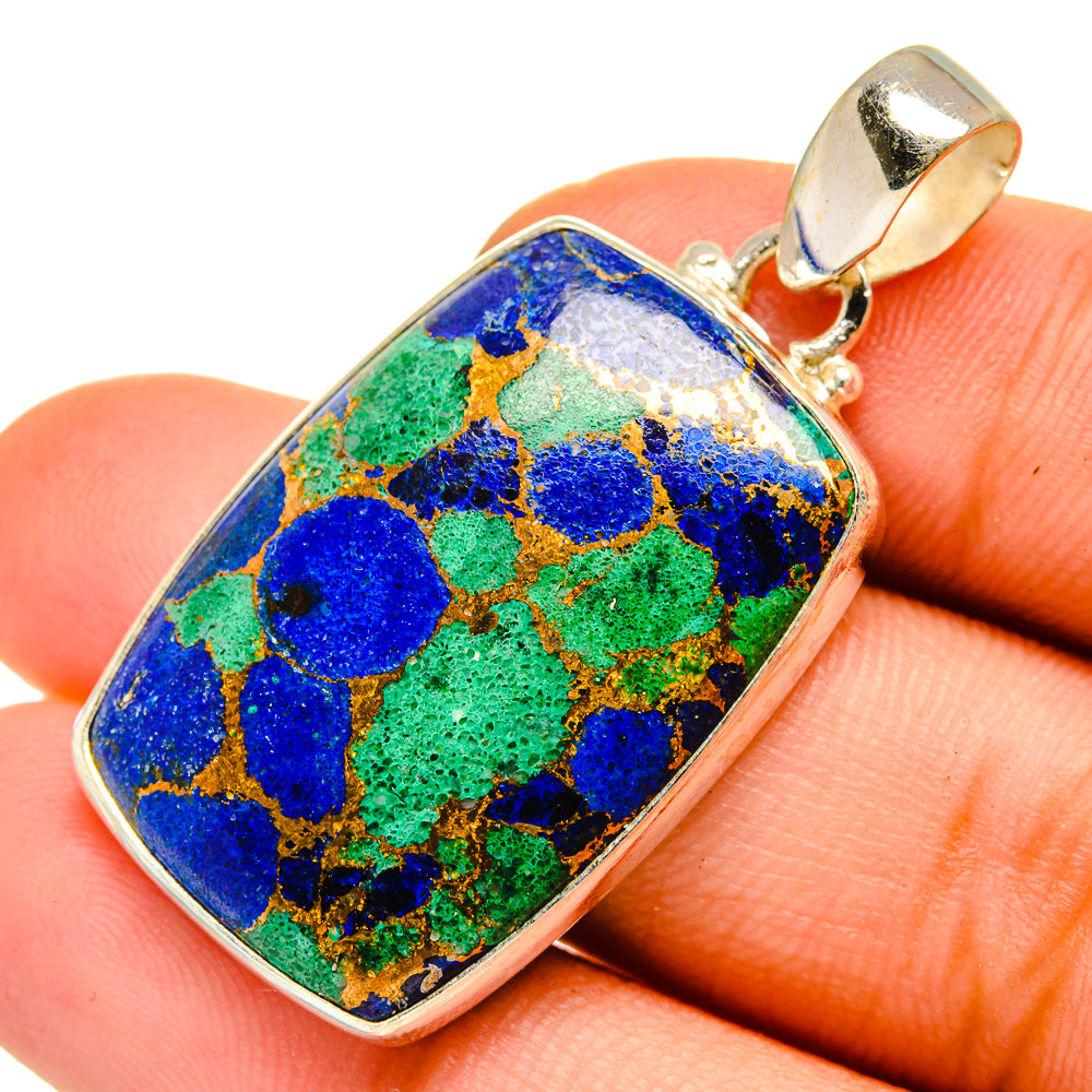 Copper Chrysocolla Pendants handcrafted by Ana Silver Co - PD10126