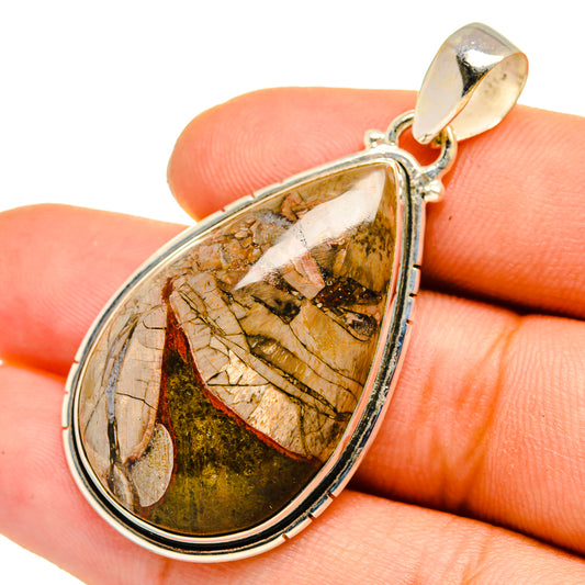 Mushroom Rhyolite Pendants handcrafted by Ana Silver Co - PD10129