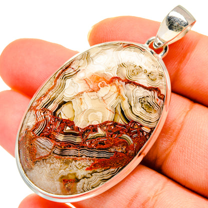 Crazy Lace Agate Pendants handcrafted by Ana Silver Co - PD10134