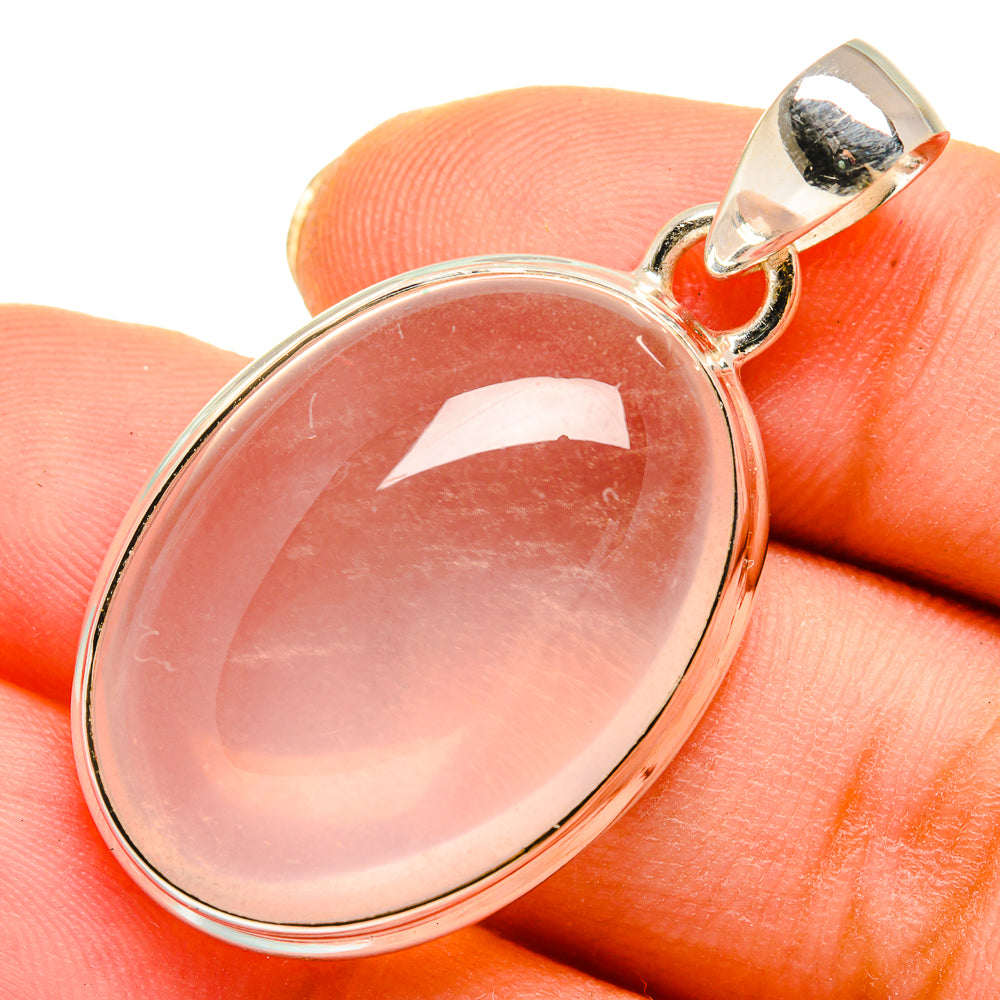 Rose Quartz Pendants handcrafted by Ana Silver Co - PD10140
