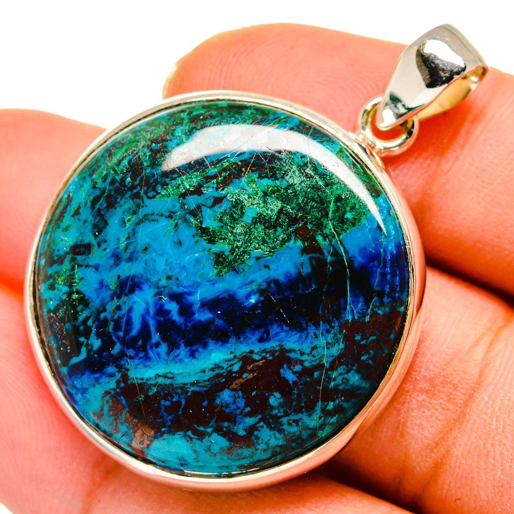 Chrysocolla Pendants handcrafted by Ana Silver Co - PD10153