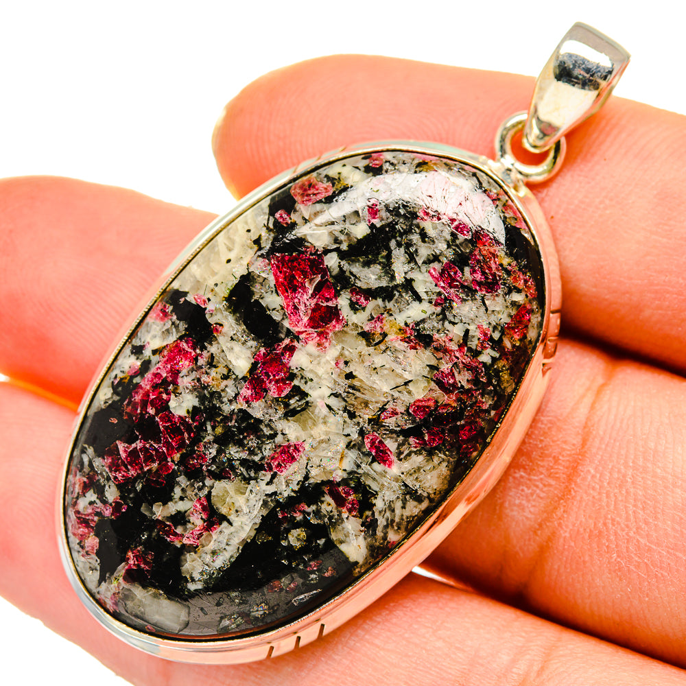 Russian Eudialyte Pendants handcrafted by Ana Silver Co - PD10165