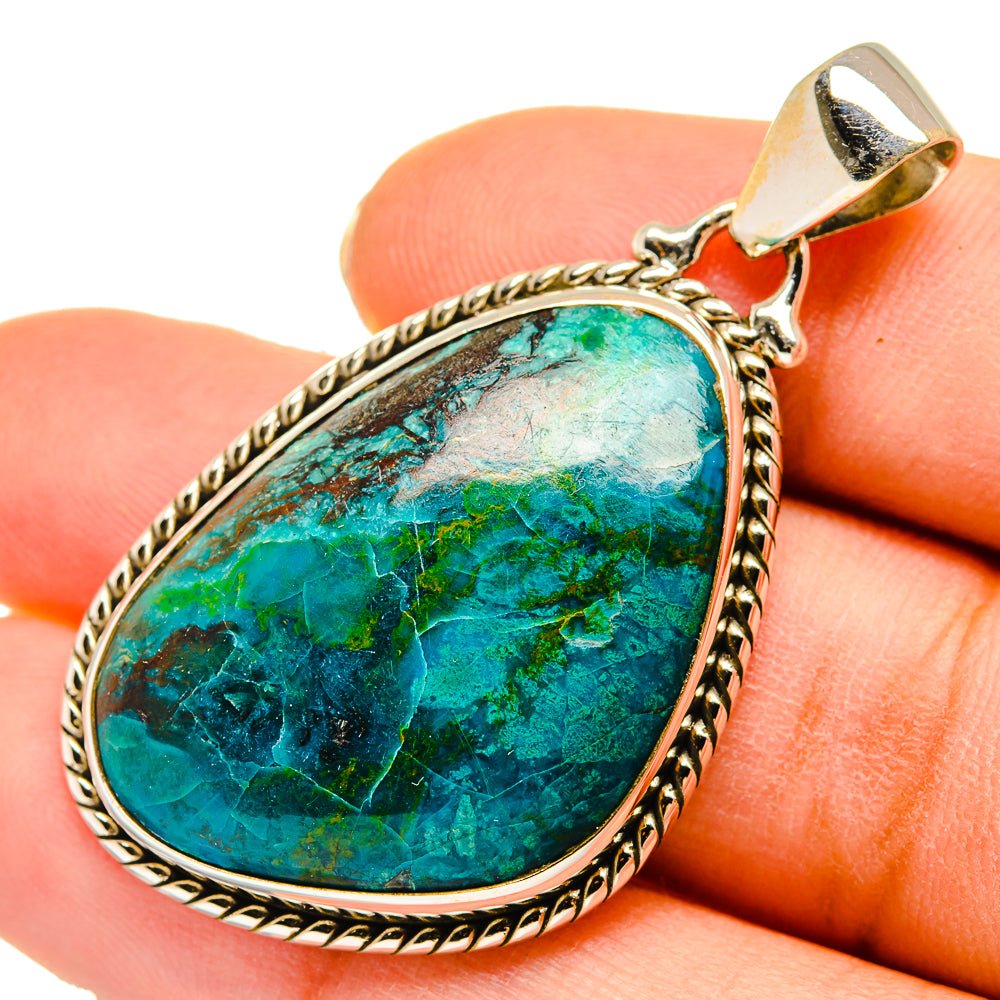 Chrysocolla Pendants handcrafted by Ana Silver Co - PD10167