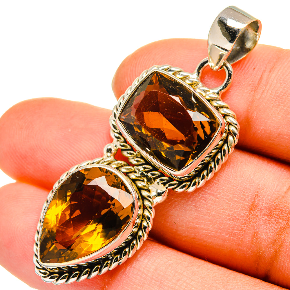 Mandarin Citrine Pendants handcrafted by Ana Silver Co - PD10172