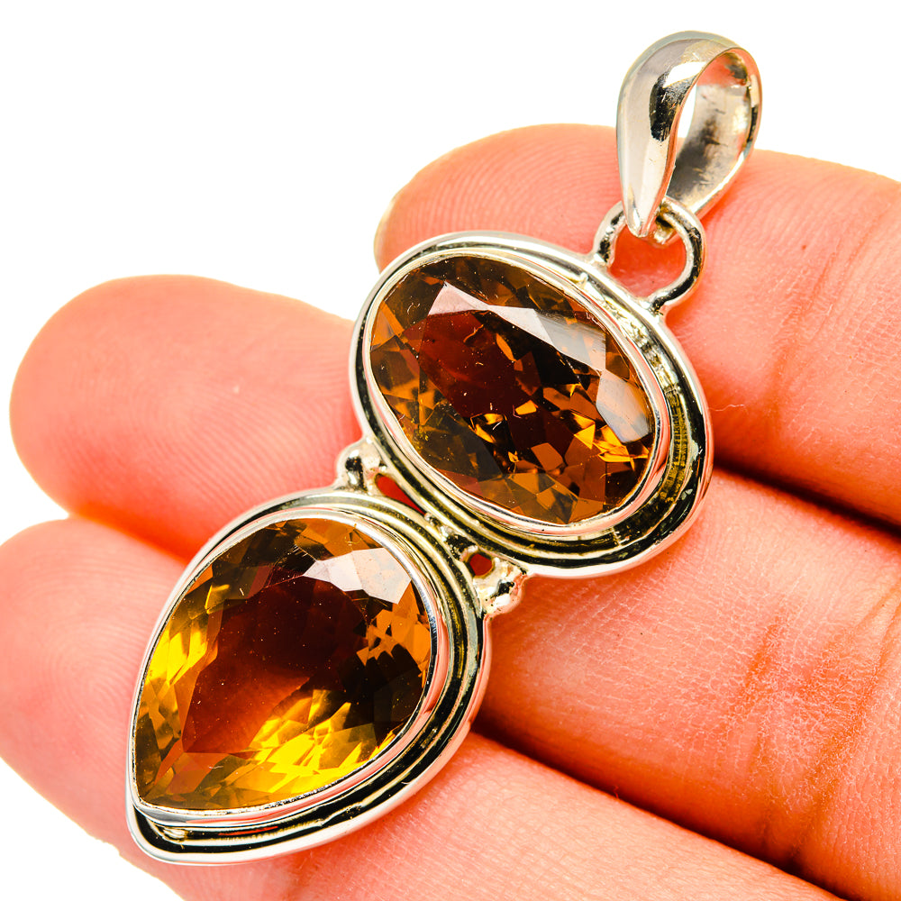 Mandarin Citrine Pendants handcrafted by Ana Silver Co - PD10173