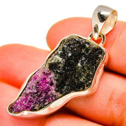 Ruby Zoisite Pendants handcrafted by Ana Silver Co - PD10178