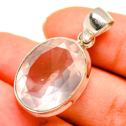 Rose Quartz Pendants handcrafted by Ana Silver Co - PD10181