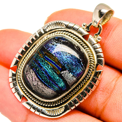 Dichroic Glass Pendants handcrafted by Ana Silver Co - PD10191