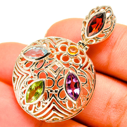 Garnet Pendants handcrafted by Ana Silver Co - PD10192